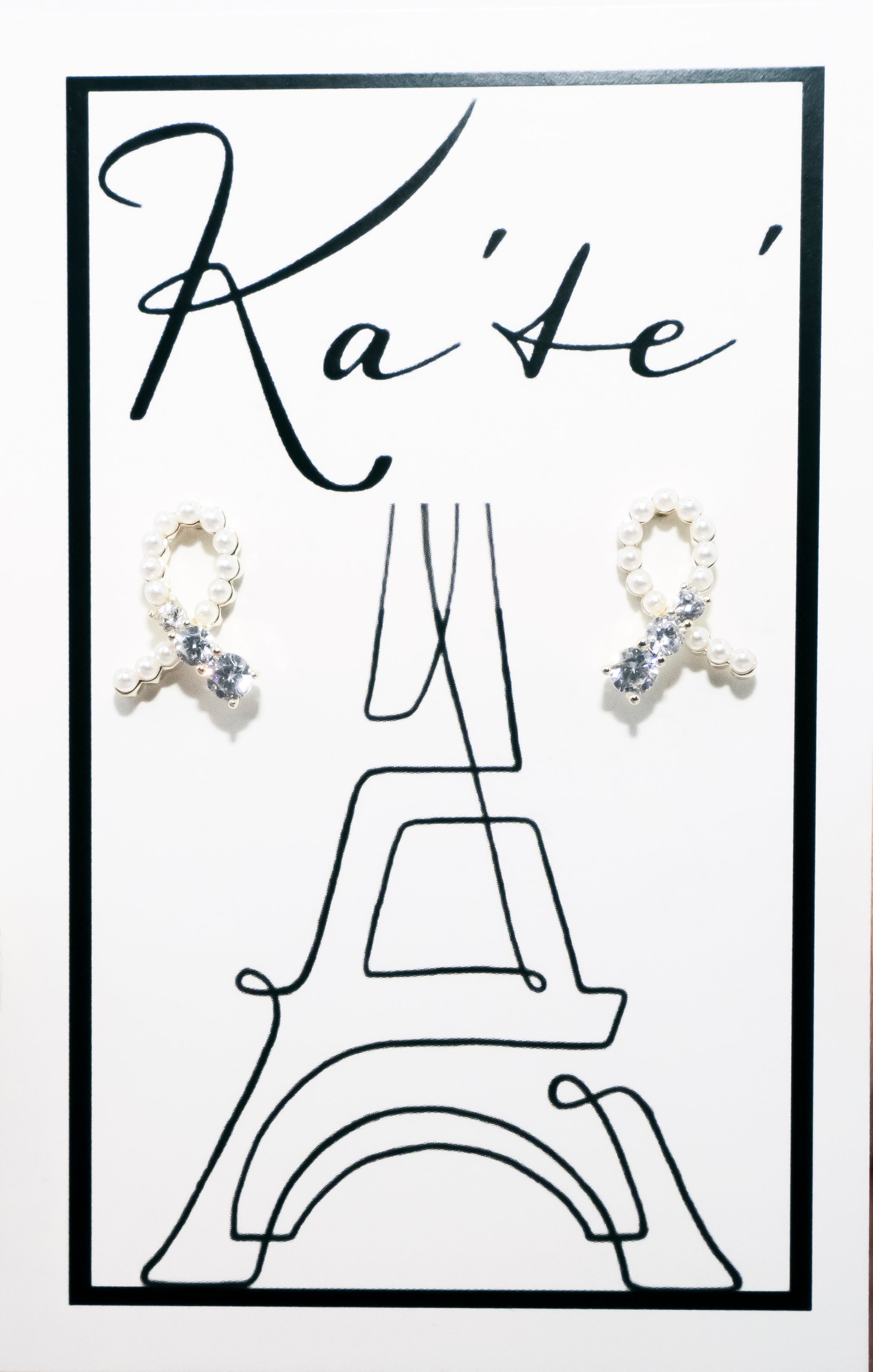 Ka'te' Mini Pearl & Crystal Bow.